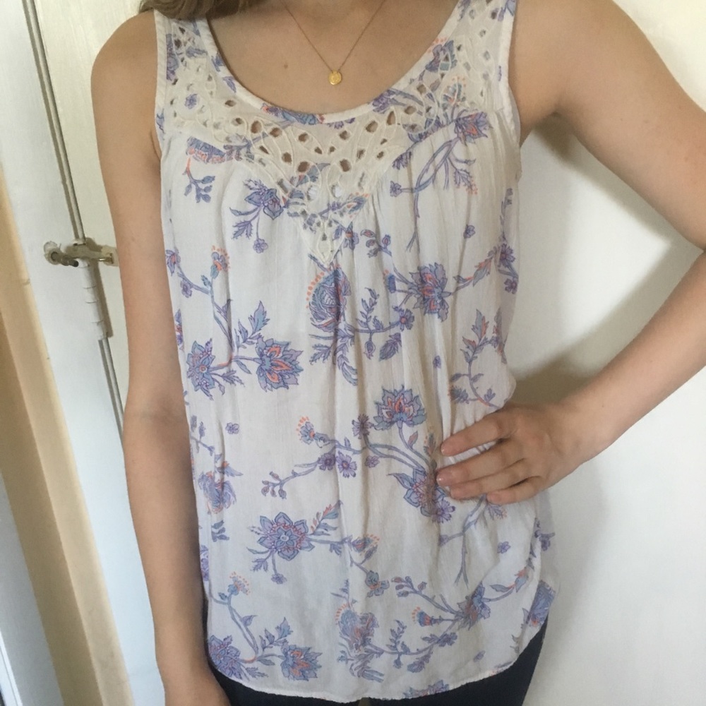 *3/$10* Floral Tank blouse, EUC, sz XS